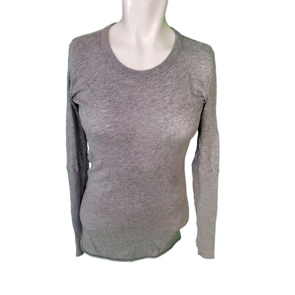 Enza Costa Gray Crew Neck Sweater - Picture 1 of 6